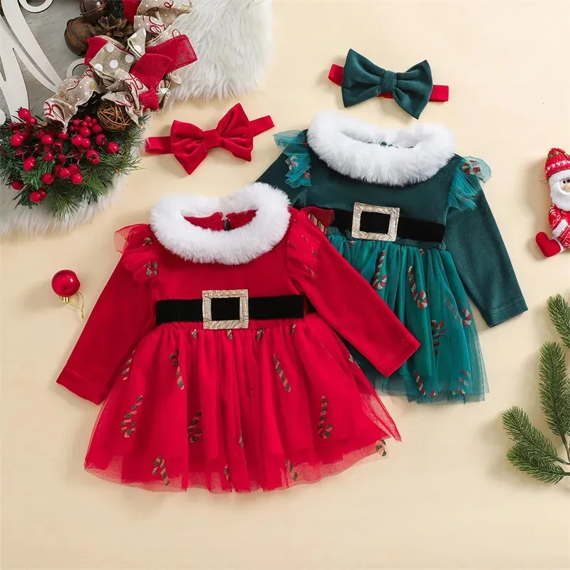 Velluto Vestiti Natalizi Per Bambine I Miei Primi Abiti Bambini Di