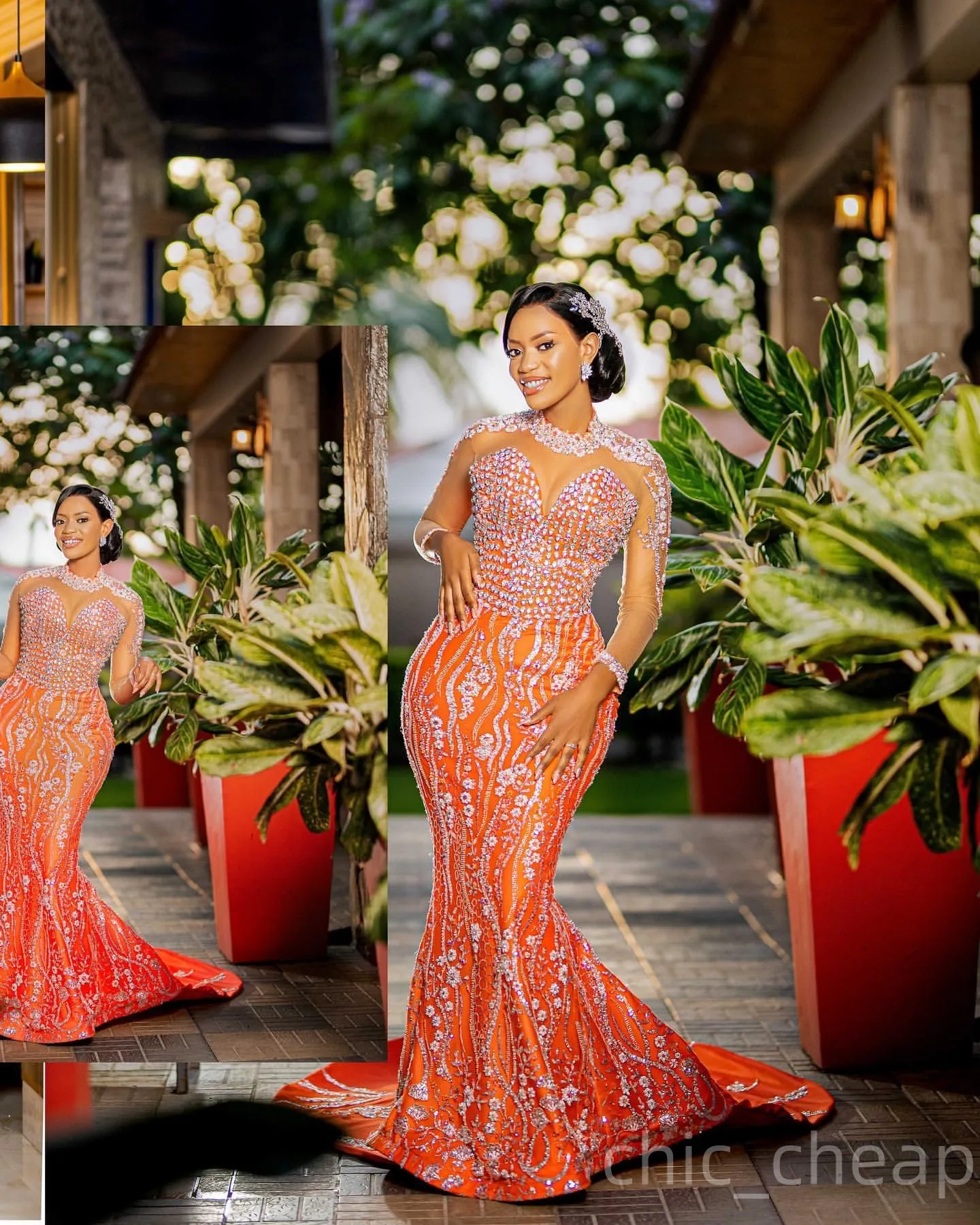 orange prom dress 2025 Orange Color Newest Long Prom Dresses, Off The Shoulder 2025 Girl Party  Prom Dresses