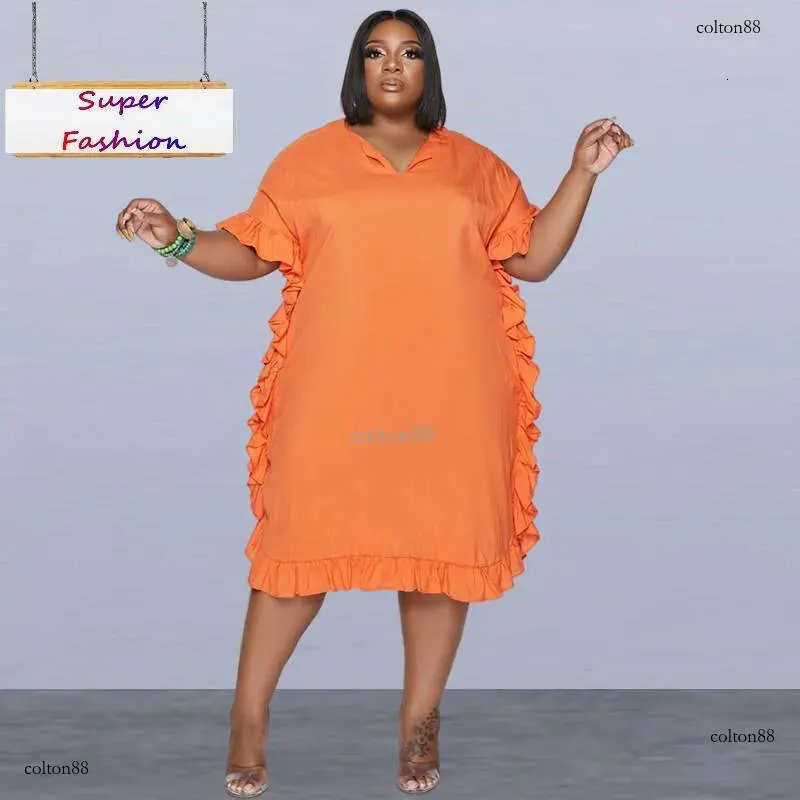 sachin and babi light blue dress Plus Size Summer Dress Crew Neck RuffleMoon Wood