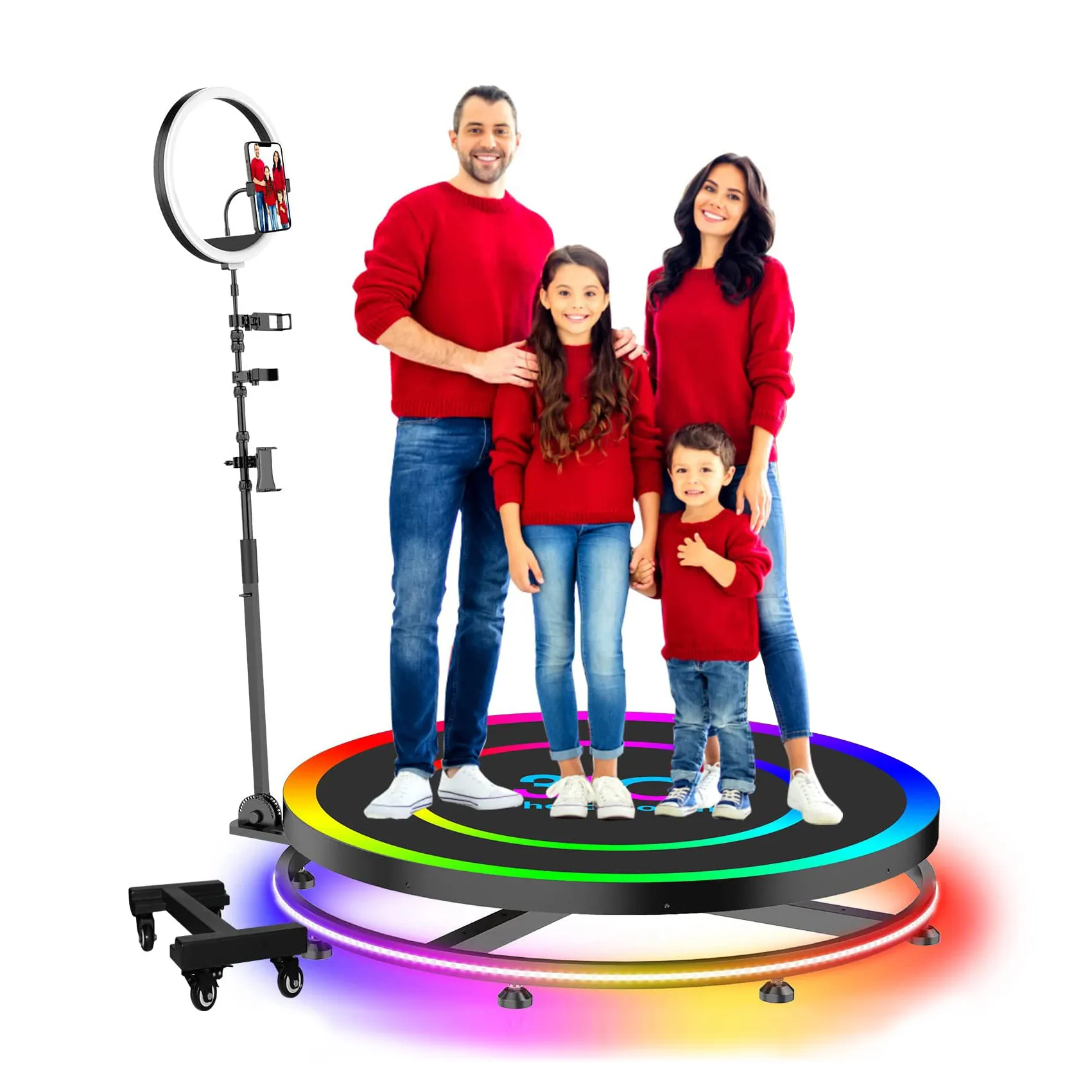 360 Photo Booth Automatic Rotating Panoramic Video Plataforma 60 150cm ...
