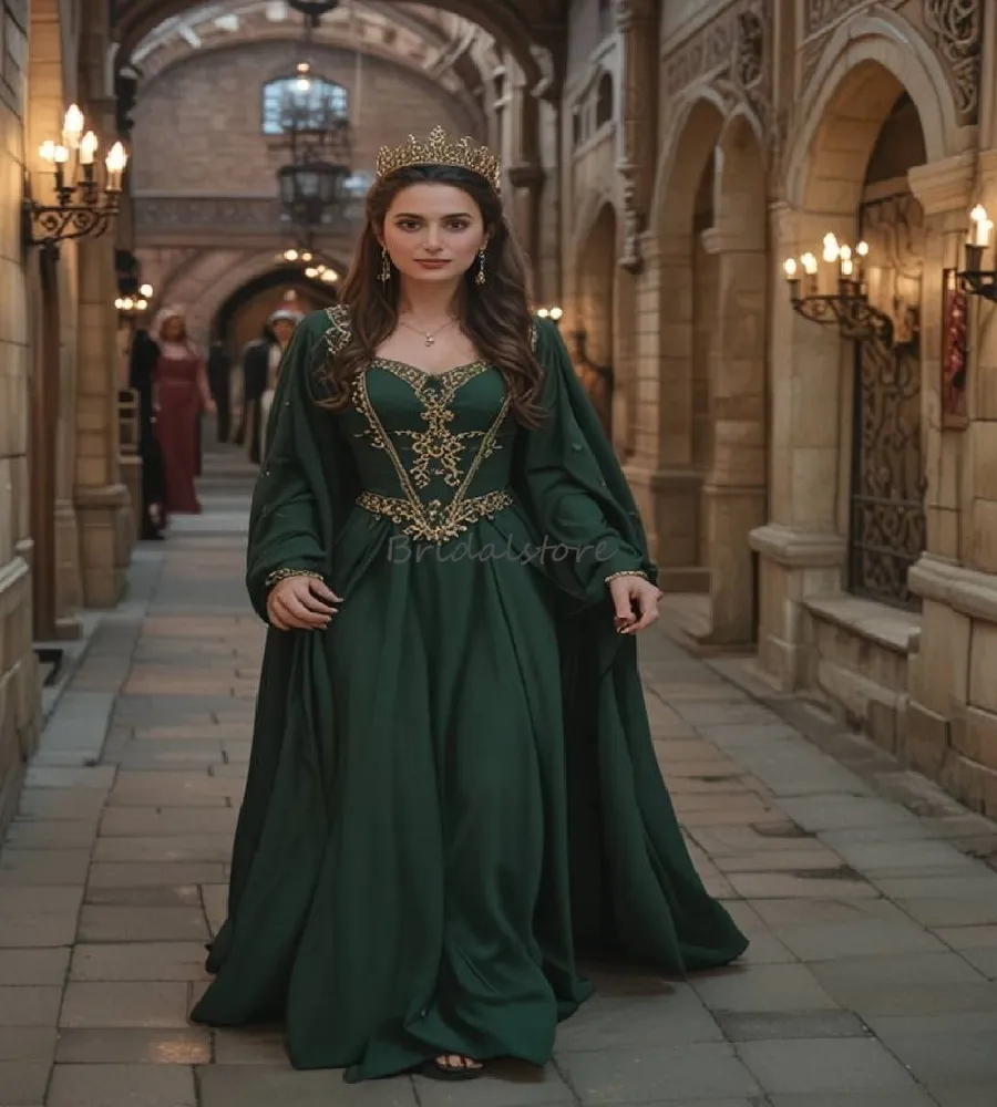 Midieval Prom Fairytale Sultan Green Medieval Prom Dresses Long... From Bridalstore ...
