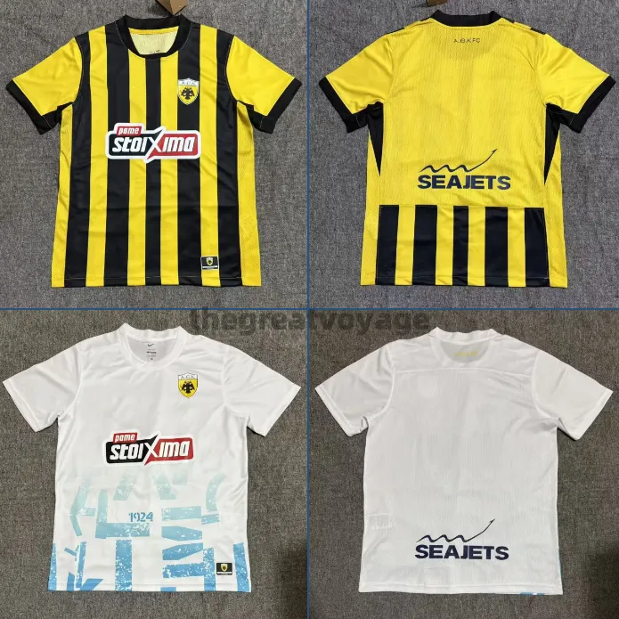 AEK Athens 2025 2026 Soccer Jersey: Home & Away Football Shirt