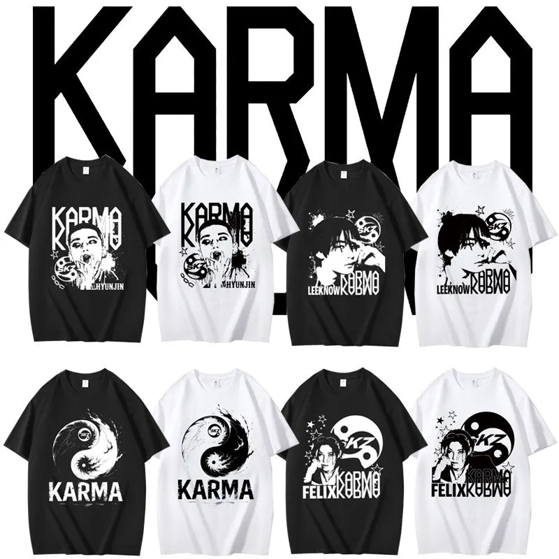 Kpop Karma T Shirt: Kore Moda% 100 Pamuklu Hip Hop... Yi TL324.65 