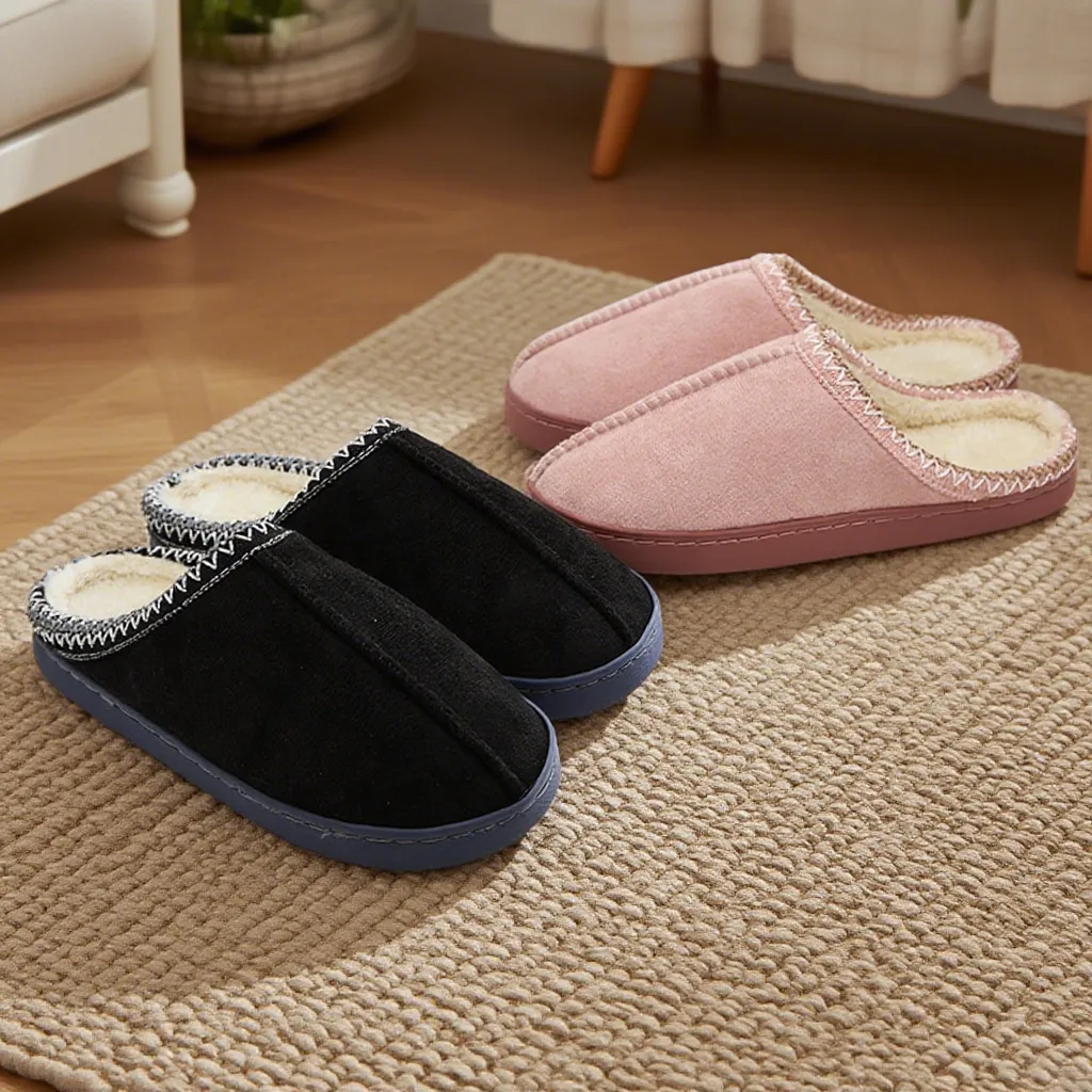 2025 Winter New Design Men's And Women's Same Cotton Indoor Home Couple Comfortable Warm Plush Slippers Large Size 47_vogvips.com