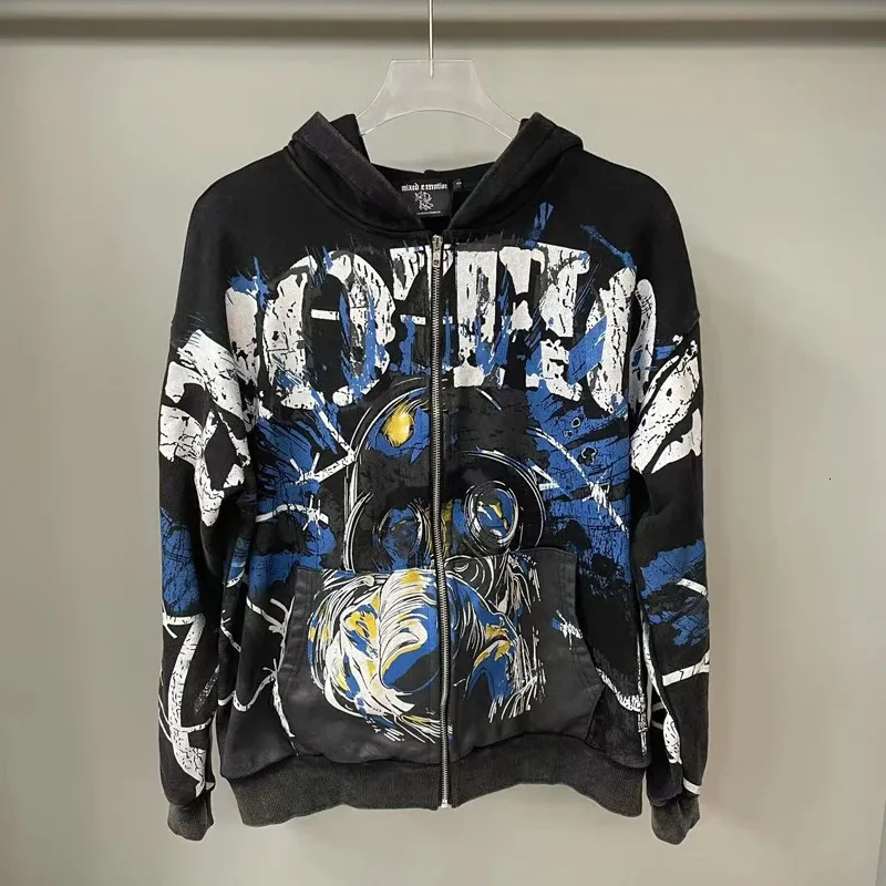 MIXED EMOTION Graffiti Graffiti Hoodie High Quality From