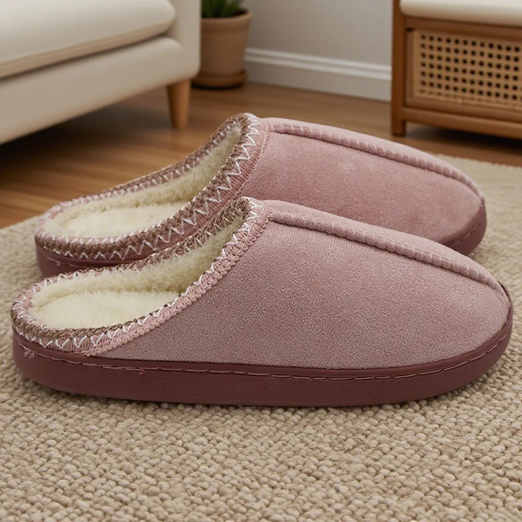 2025 Winter New Design Men's And Women's Same Cotton Indoor Home Couple Comfortable Warm Plush Slippers Large Size 47_vogvips.com