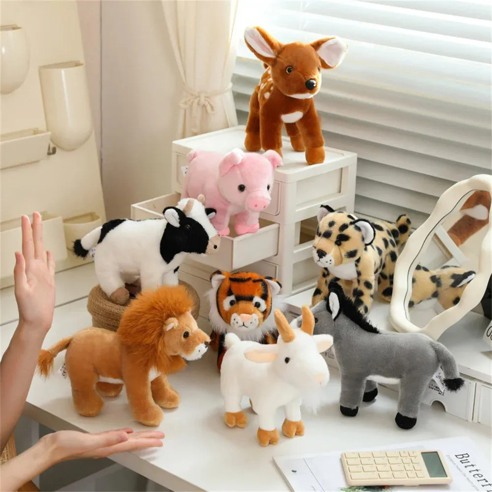 Forest Standing Animals Giraffe Soft Toy 20cm Giraffe, Lion, Fox, Tiger ...