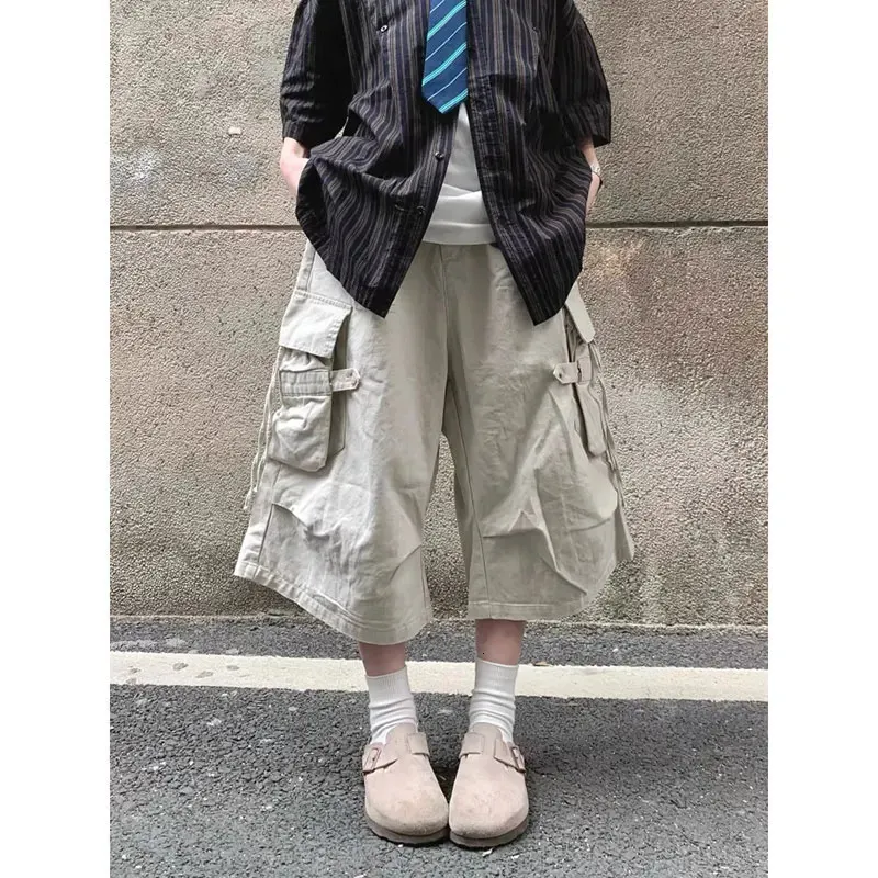 Vintage Brown Cargo Shorts Women Oversized Y2k Grunge From 33