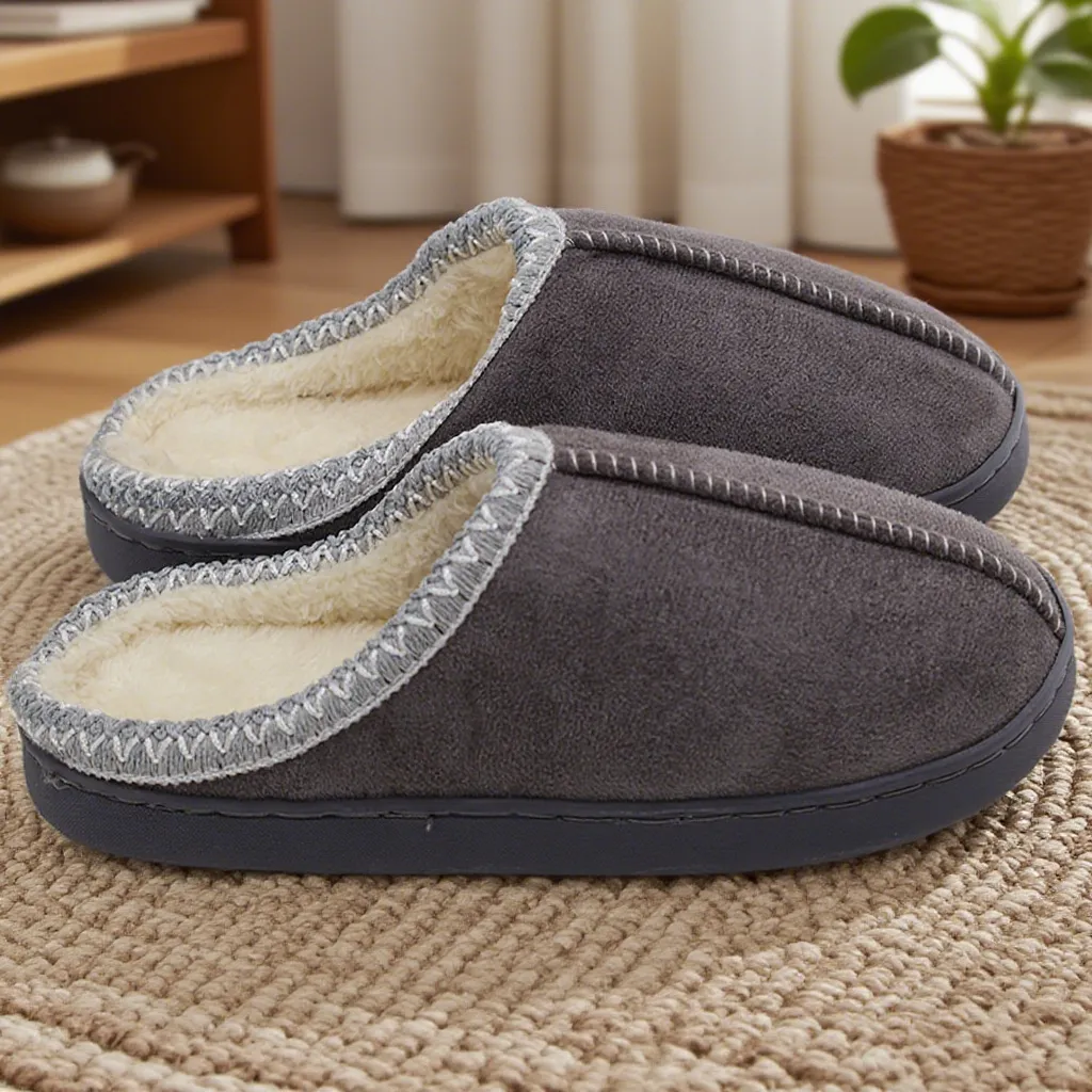 2025 Winter New Design Men's And Women's Same Cotton Indoor Home Couple Comfortable Warm Plush Slippers Large Size 47_vogvips.com