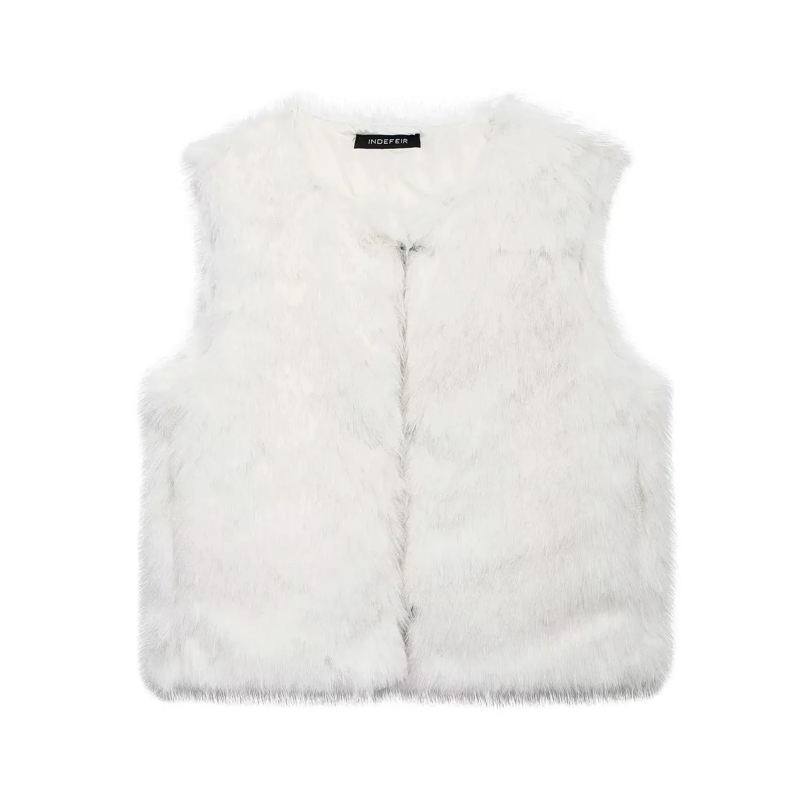 2025 Faux Fur Vest for Women, Fashion Fluffy Sleeveless Jacket, Female ...