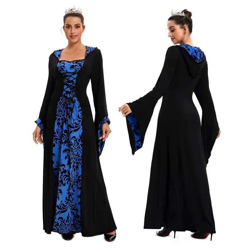 Cena In Stile Vintage Abito Da Swing Con Cappuccio Medievale