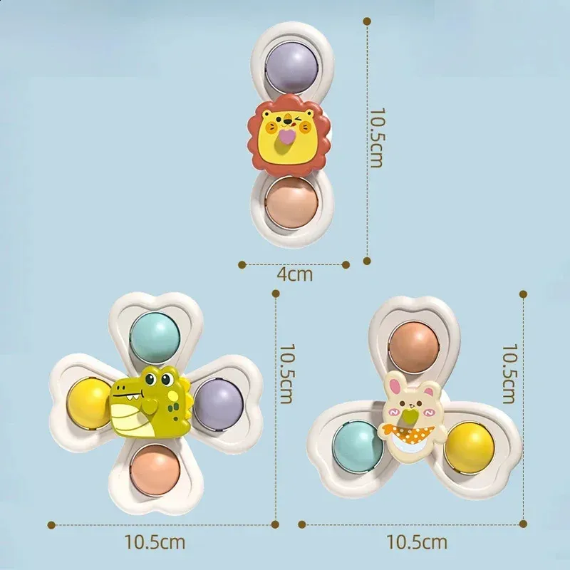Jouets de Bain Spinner pour bébés | Lot de 3 Jouets de Bain à Ventouse Jouets de Bain Spinner pour bébés | Lot de 3 Jouets de Bain à Ventouse