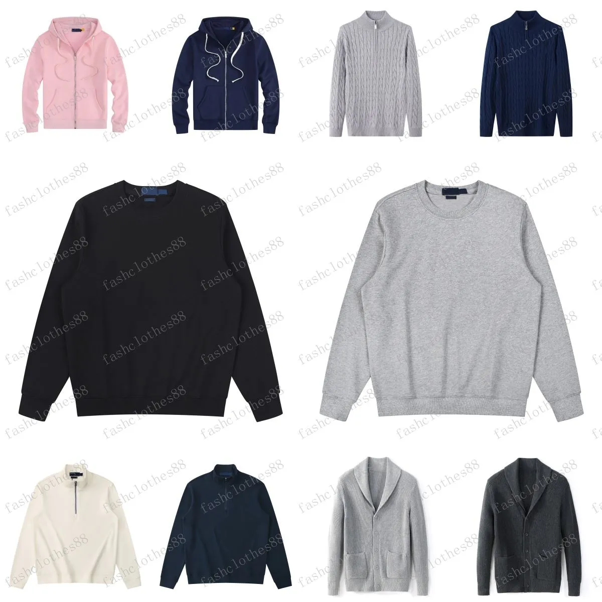 Designer Mens Polo Hoodie Mens Hoodies Sweatshirts Hoodies Zip Up
