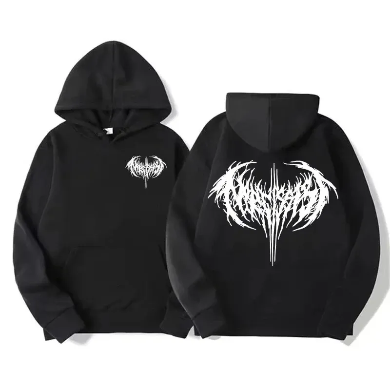 Rapper Graphic Hoodie Men Retro Hip Hop Oversized Cotton Blend ...