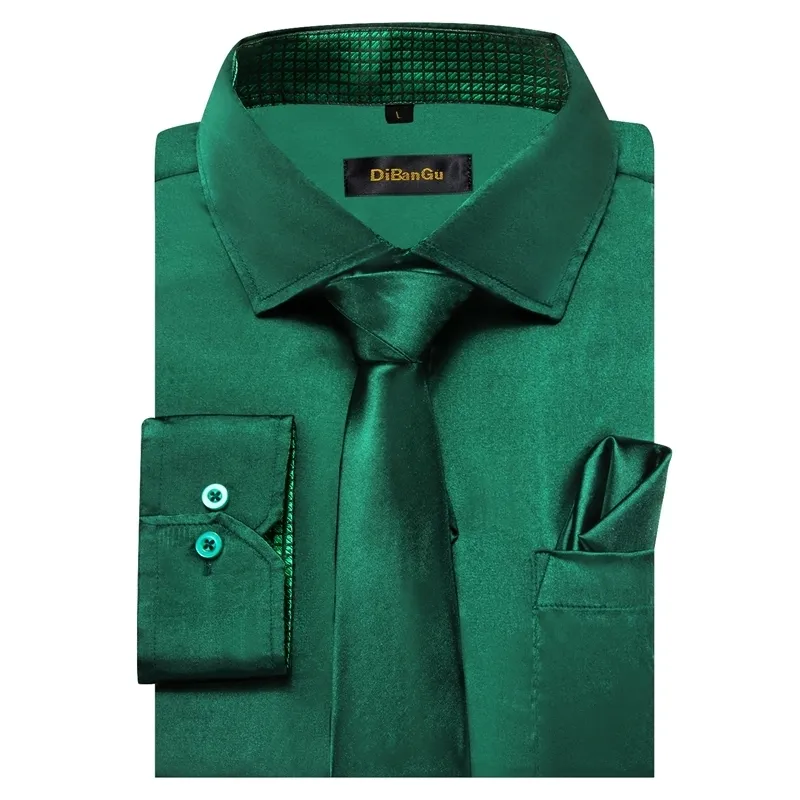 dark green slim fit dress shirt Christmas Green Face Baubles Kids Bamboo Long Sleeves Dress main image 0