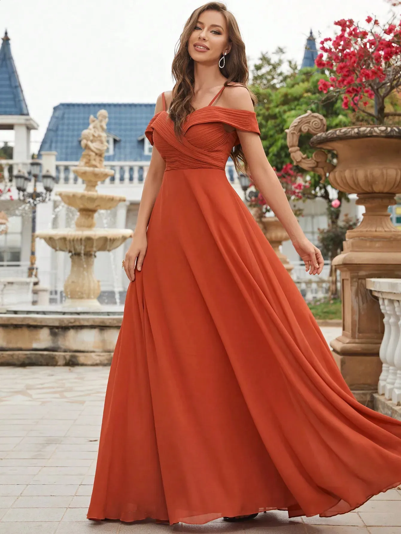 poly chiffon bridesmaid dresses B243012 by B2 Jasmine Chiffon Bridesmaid Dress with Sleeves