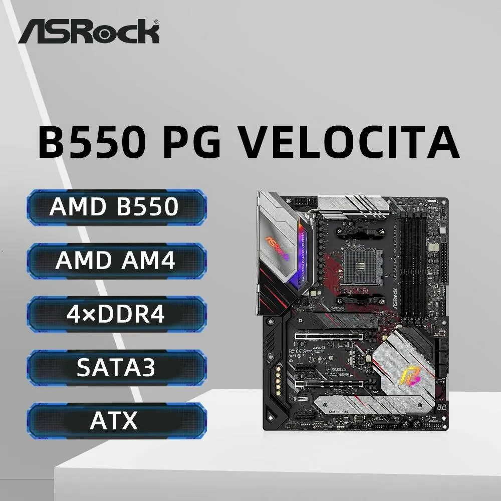 ASRock B550 PG VELOCITA Motherboard Support 5950X 5800X 5700X 5600