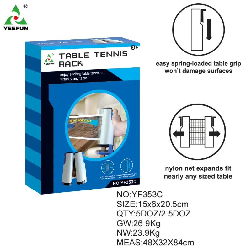PRO SPIN Draagbaar Tafeltennisnet – Intrekbaar – Past Op Elke Tafel Tot 2 Inch – Geen Gereedschap Nodig – Inclusief Opbergtas – Lengte Tot 182 Cm 3 miniatura
