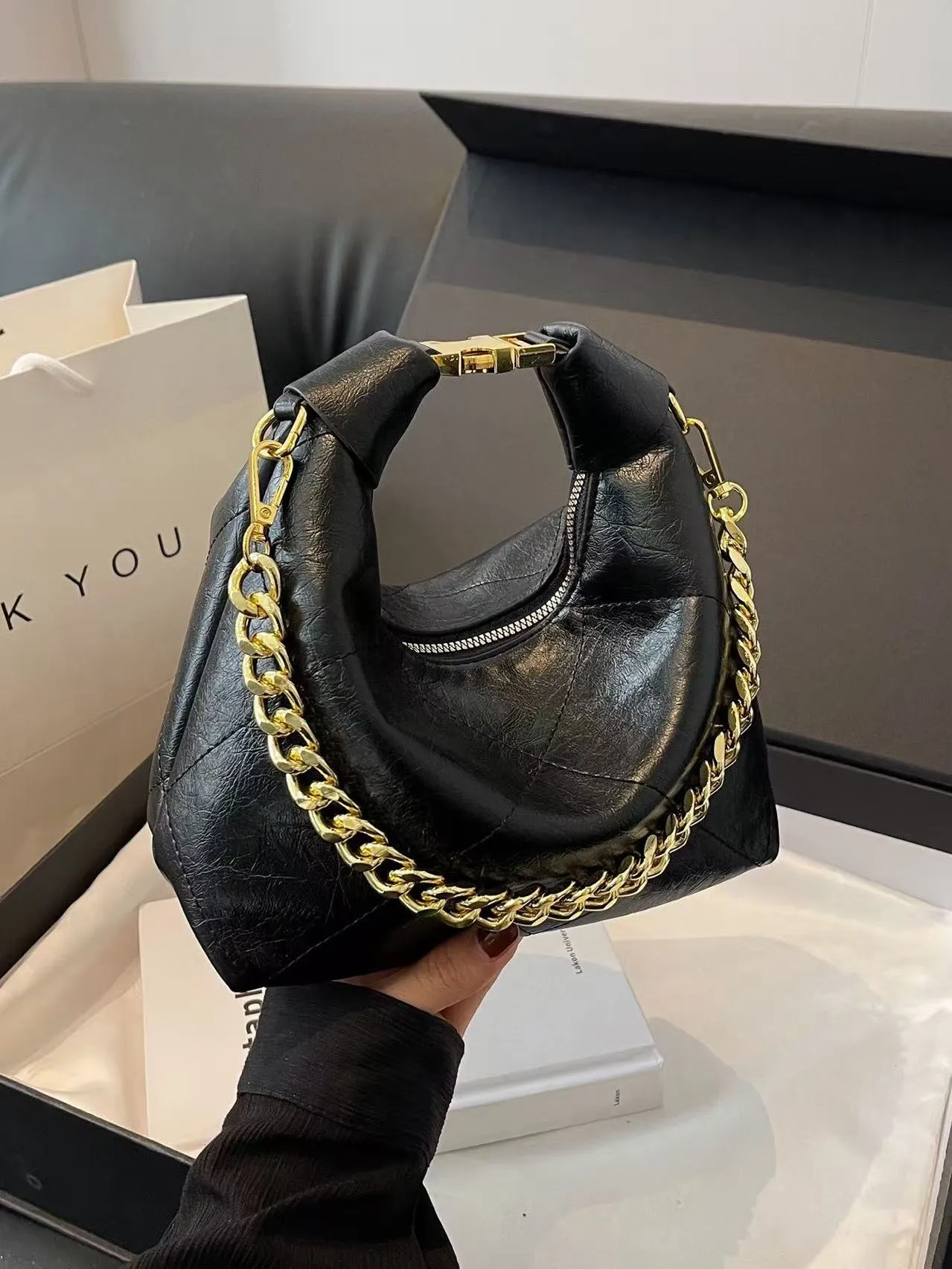 Grand Sac Fourre Tout En Cuir PU – Sac À Main Rétro Pour Femme Et