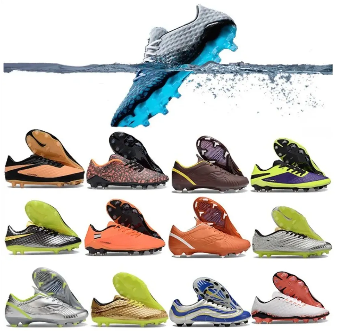 Save Big on Bulk Football Shoes Hypervenom Hypervenom Phant0m FG Football  Shoes Hypervenom Orange Ronaldo Vapo Chrome Boots Deformed Hydra Youth