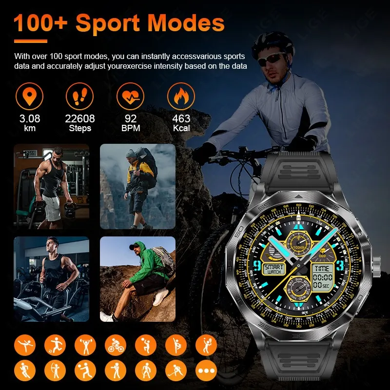 Big Screen Smartwatch With Heart Rate, Voice... 