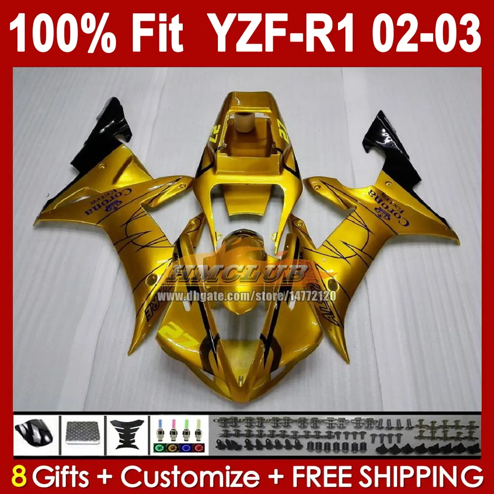 OEM Body Kit For YAMAHA YZF R1 YZF R 1 1000 CC YZF R1 YZF1000 02 03 ...