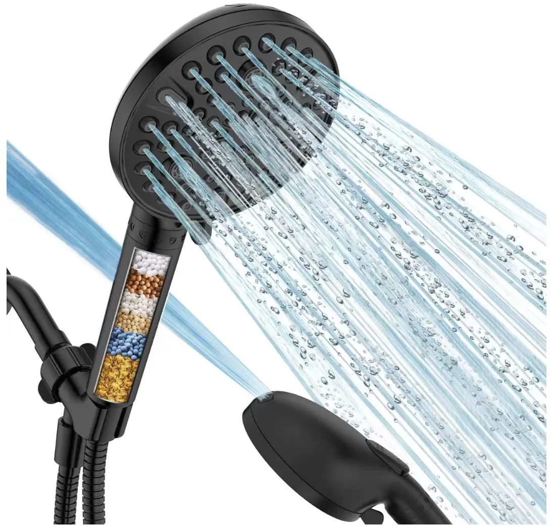 Matte Black High Pressure Filtered Shower Head 10... From Hareal, $20. ...