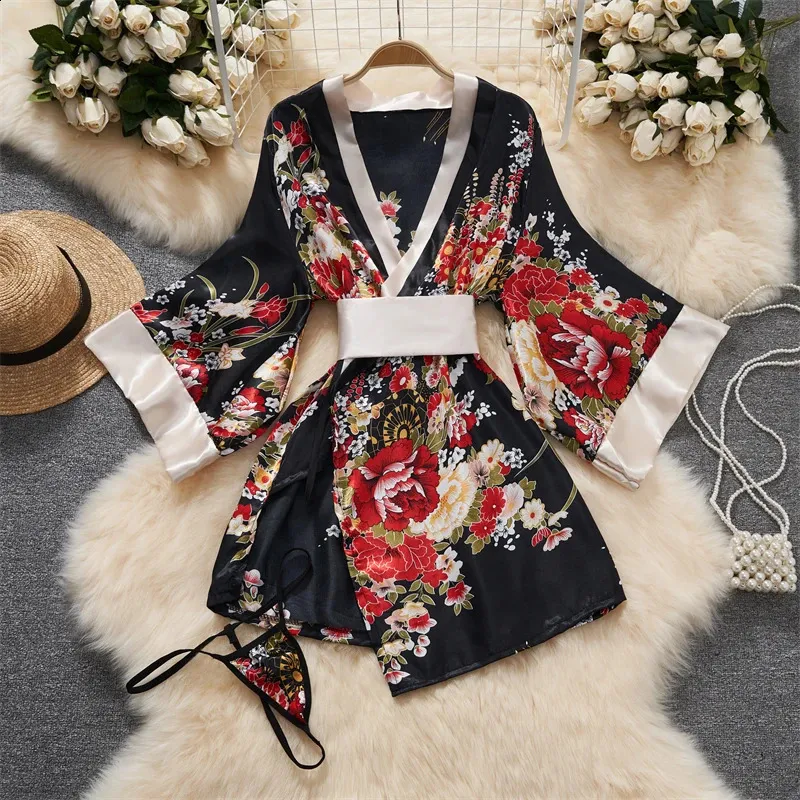 kimono dress short Amazon.com: Sexy Short Women Kimono Costume Robe Loose Floral Patten Dress Japanese Traditional Bathrobe Sleepwear (S74-White, One Size) : Clothing, Shoes & Jewelry