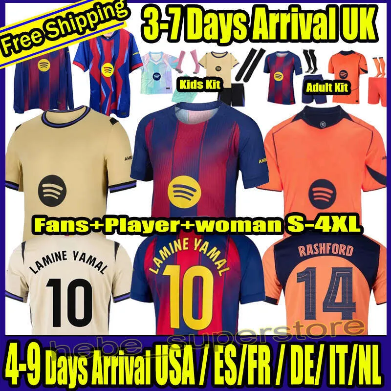 S 4XL 25 26 LAMINE YAMAL Lewandowski RASHFORD Soccer JerseyS OLMO