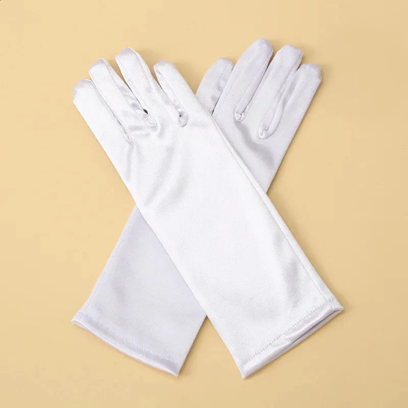 Guantes De Saten Para Princesa – Accesorio De Disfraz Con Gema Brillante Para Niñas, Ideal Para Cumpleaños, Carnaval Y Halloween
