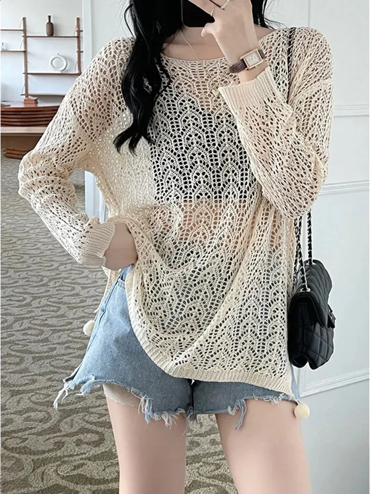 Boho Sweater Dress Acetate Pullover Long Sleeve Hollow Out Crochet with Side Slits for Summer Beachwear from Dhgate Women's Knits & Tees - price 36.12 Boho Sweater Dress Acetate Pullover Long Sleeve Hollow Out Crochet with Side Slits for Summer Beachwear from Dhgate Women's Knits & Tees - price 36.12