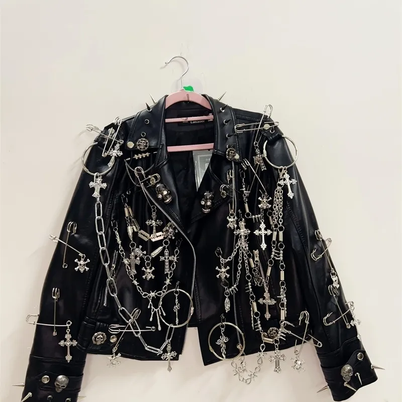 Gothic jacket junior acetate crystal decoration casual novelty all