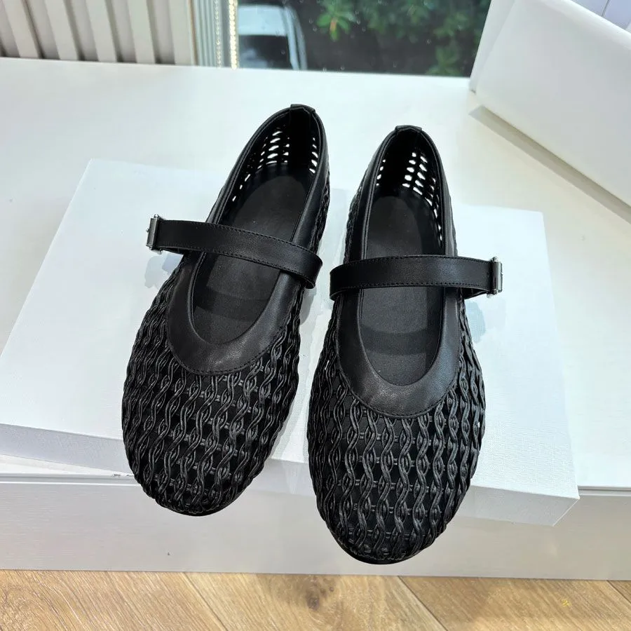 Wholesale Luxury Shoes Mary Jane Ballet Flats With Strap Slip On ...