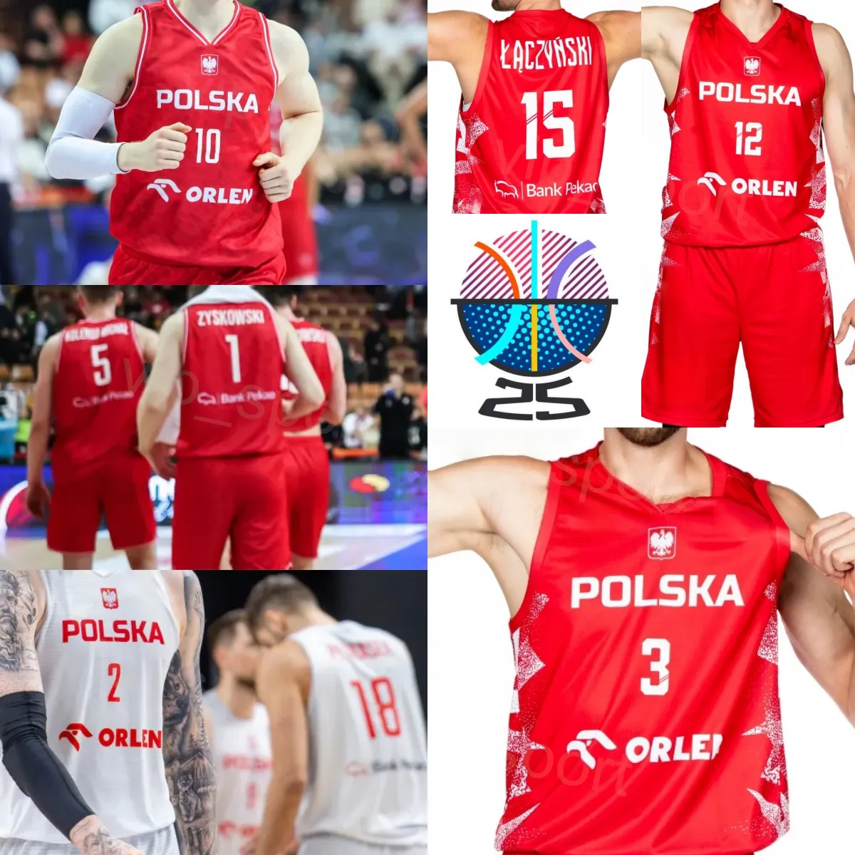 Save Big on Bulk Polish National Team Jersey Printed Basketball EuroBasket Poland Jersey 2025/26 Kid Man Women Mateusz Ponitka Michal Michalak