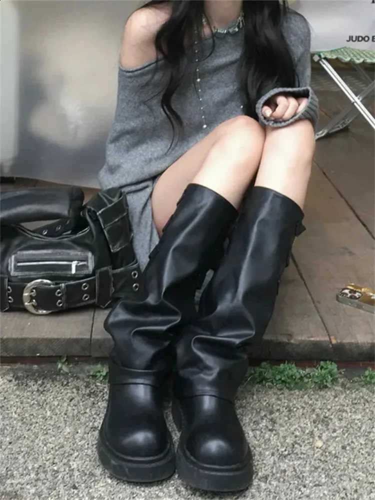 Bottes Femme Cavalier Longues Slimming Tendance Coréenne_voghion.com