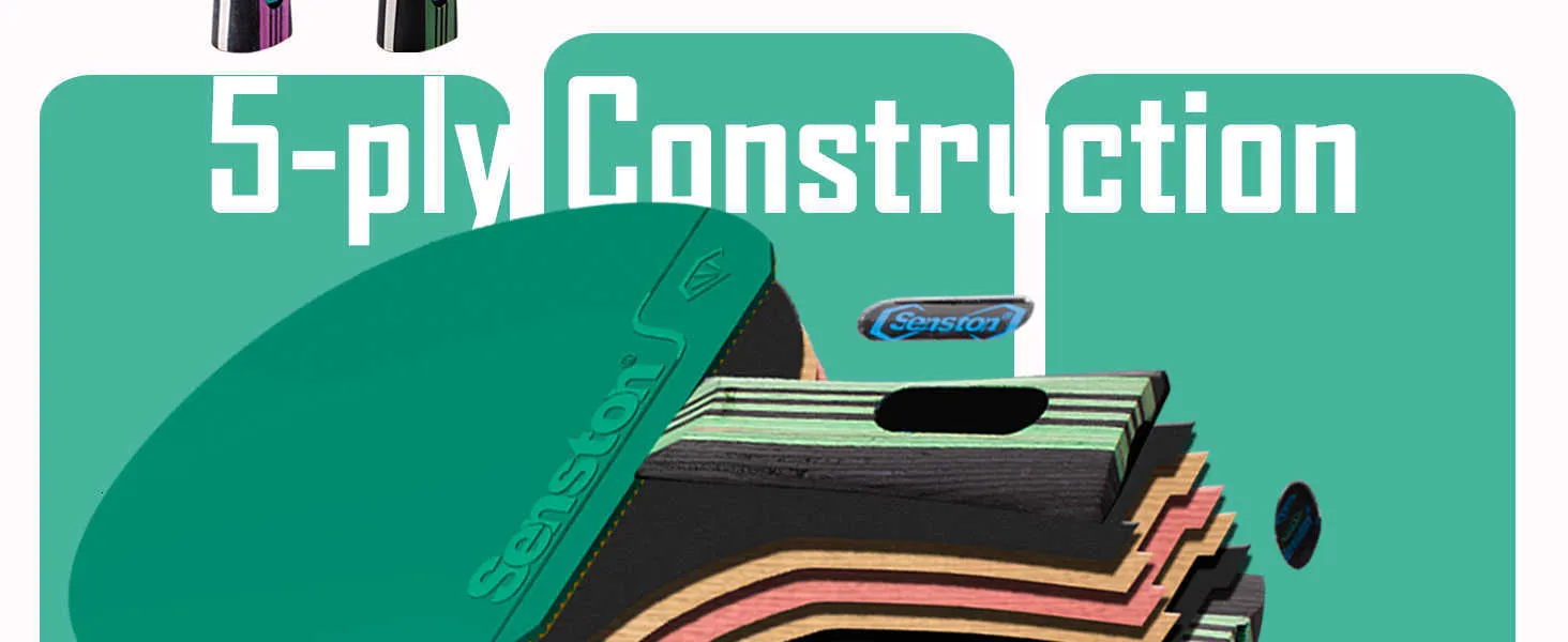 Ping Pong Paddles Table Tennis Paddle Set with Advanced Speed Control ...