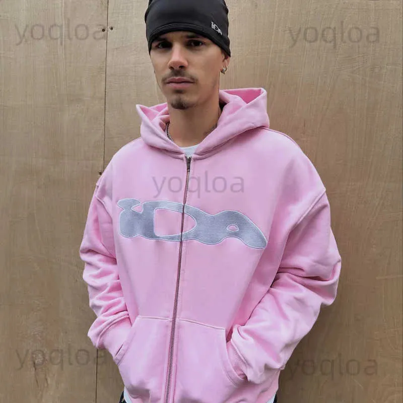 Black Ida Sply Knit Zipper Hoodie Pullover with Wool Liner for Men