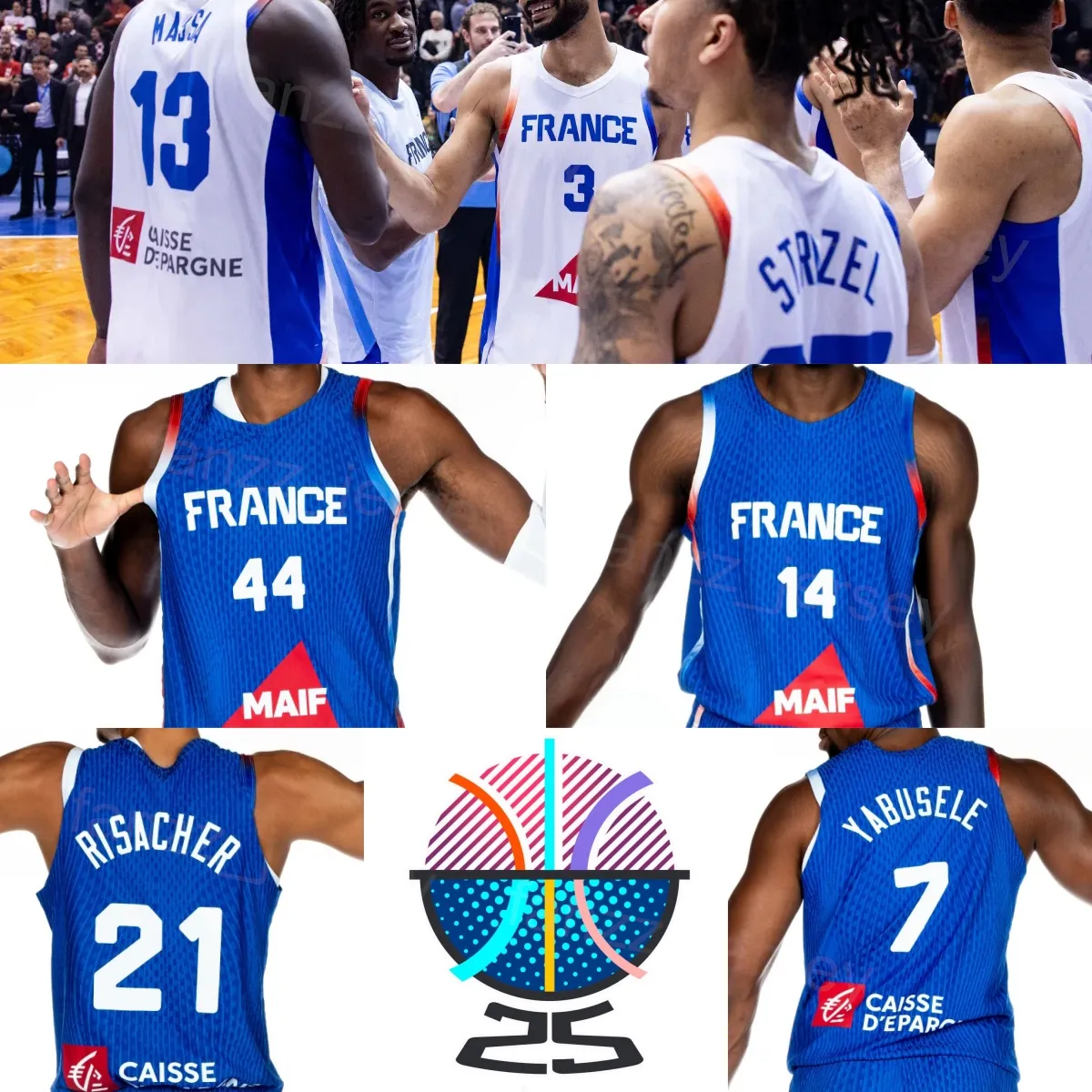 Print Victor Wembanyama Jerseys France Basketball EuroBasket Evan