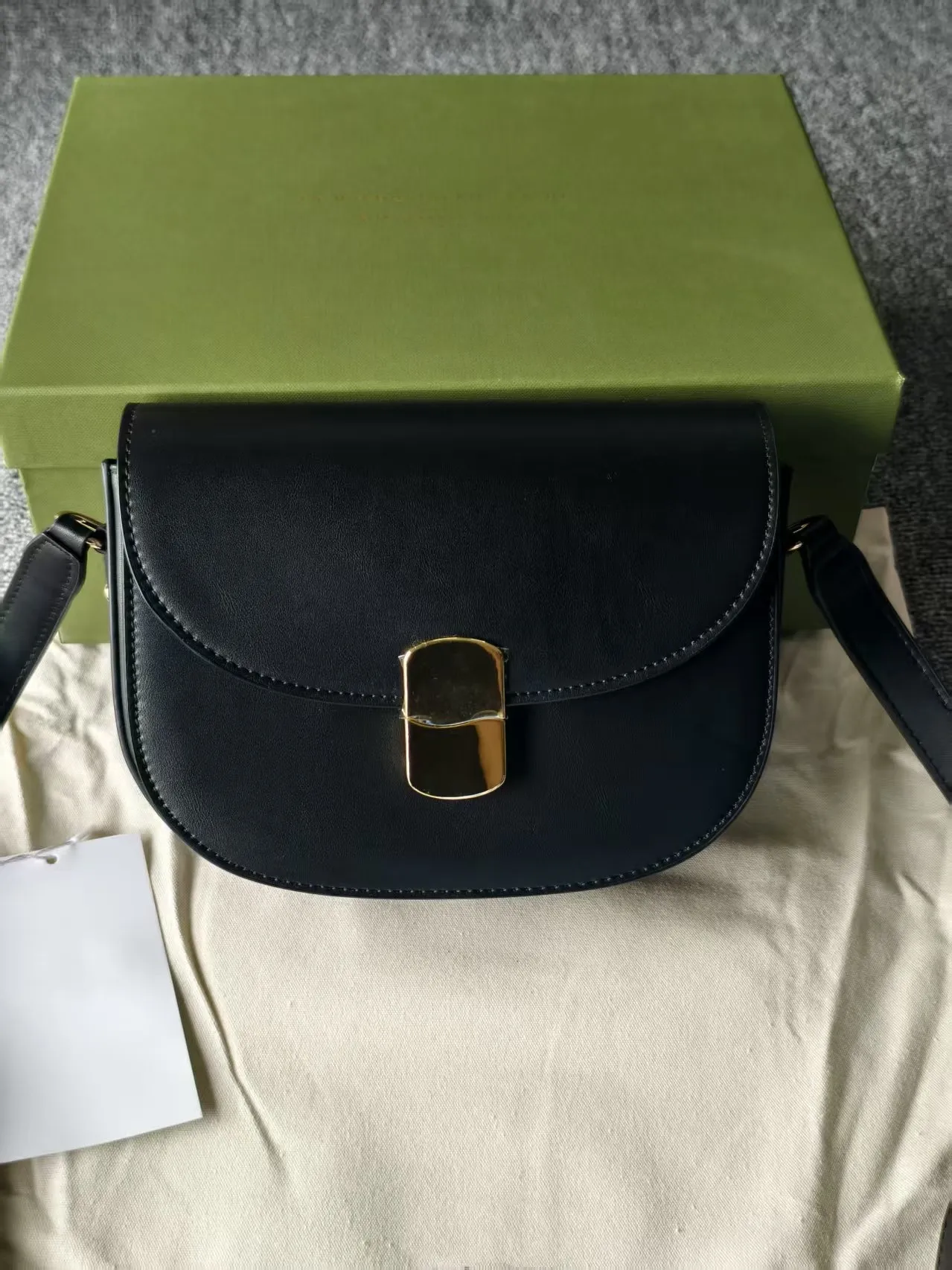 Sezane Womens Leather Saddle Bag Designer French From Zbag521