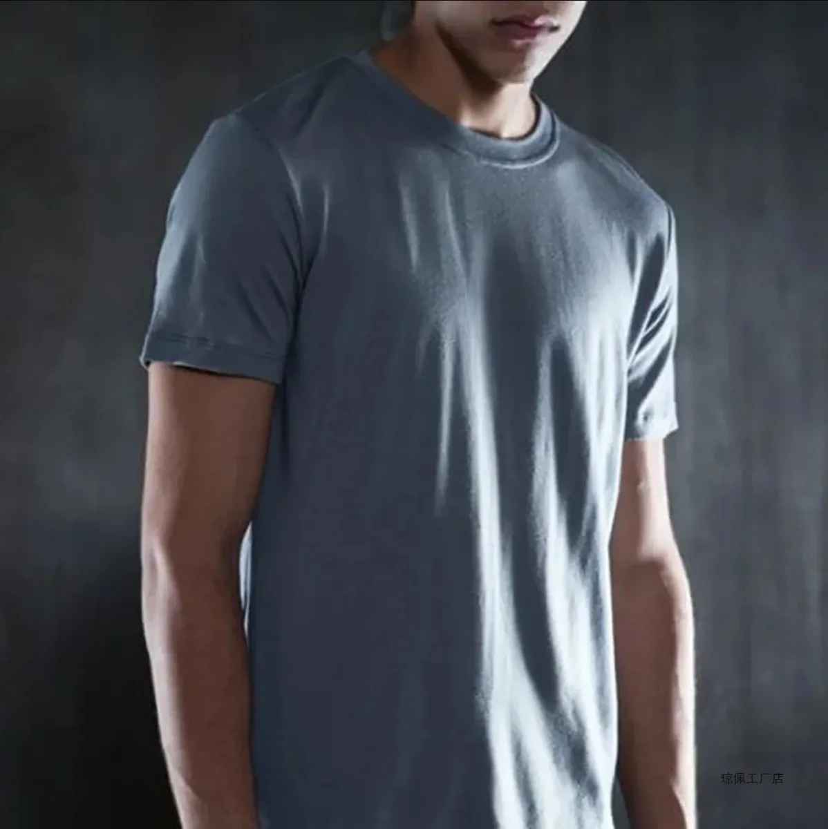 Wholesale Merino Wool Tee Bamboo Fiber T Shirt Mens Base Layer