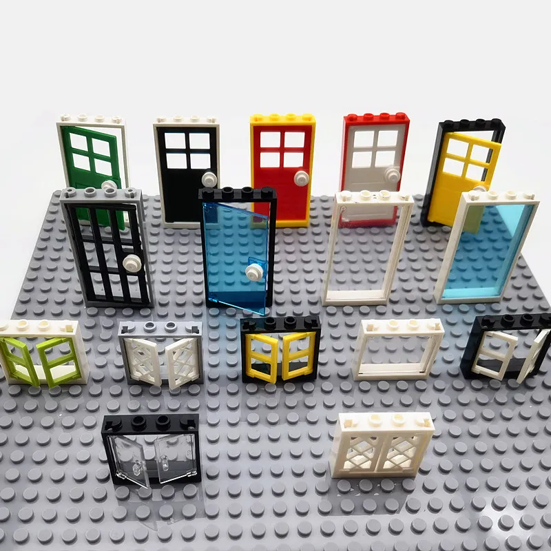 MOC House Doors Windows Building Blocks Parts City Friends Toys ...