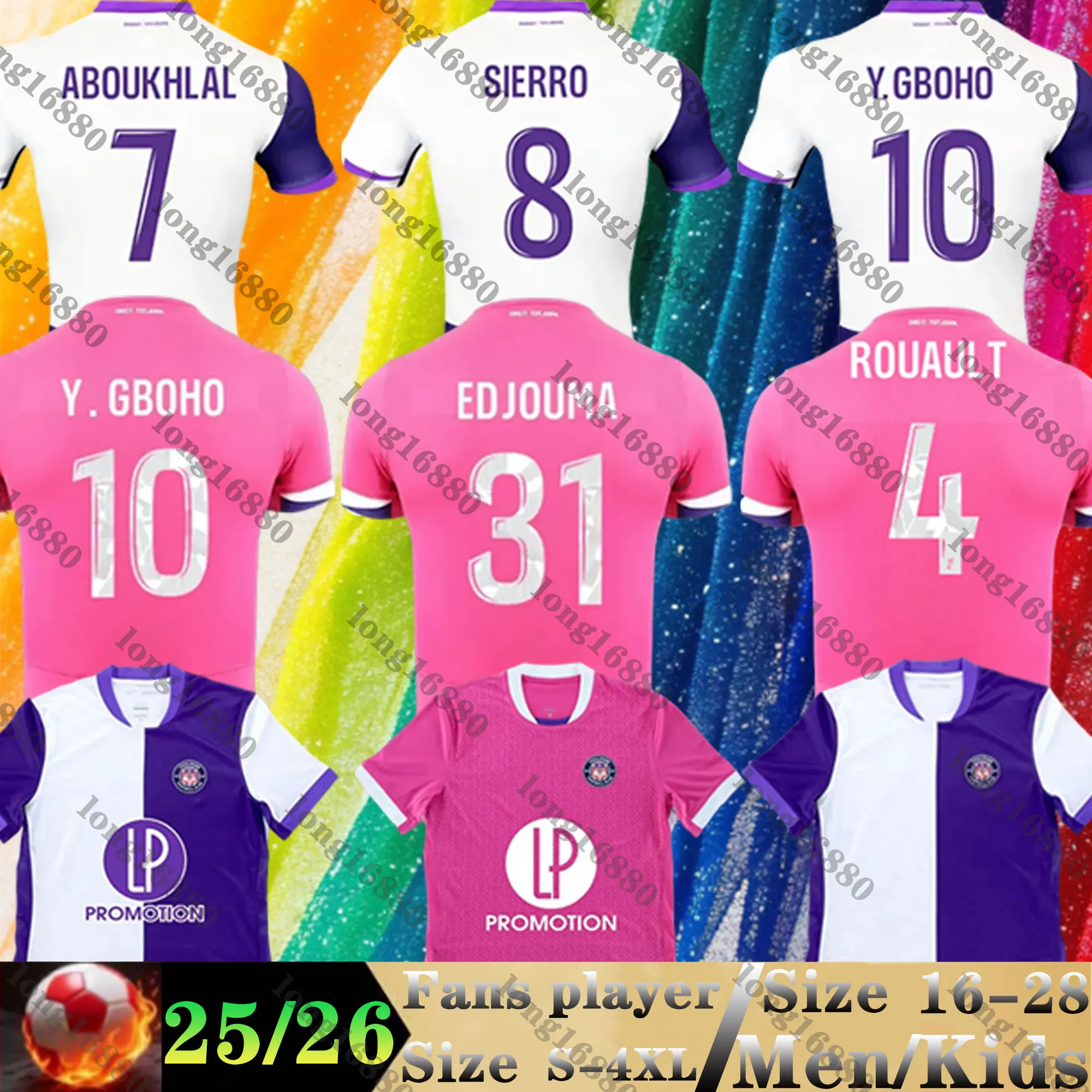 25 Toulouse FC Soccer Jersey - Home & Away Kits: Chaibi