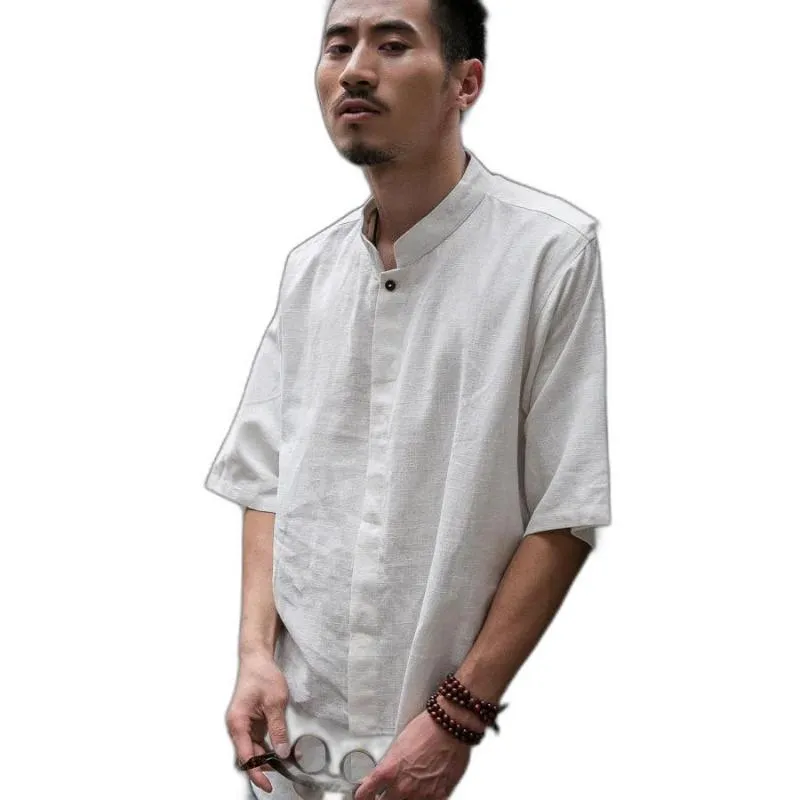 Abbigliamento Etnico Hanma Da Uomo In Stile Cinese Da Uomo Shirt