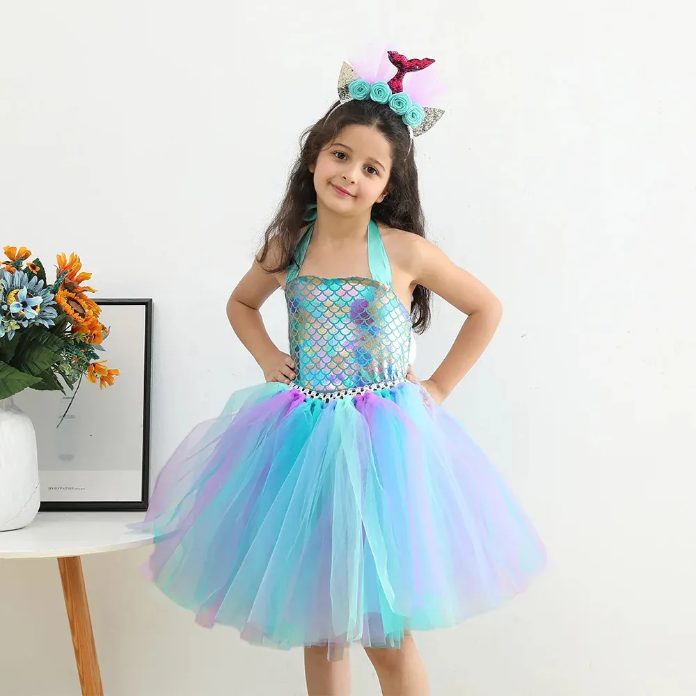 mermaid theme party dress Mermaid Girl Dress, Toddler Birthday Outfit, Mermaid Birthday Dress, Mermaid Theme Party, Girl Tutu Dress, Photoshoot, Cake Smash Dress(US)