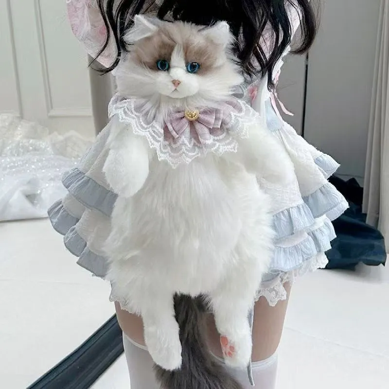 3d cat backpack for kids Puppet Cat Backpack Cute 3D Plush Doll Bag Soft... From Given26, $59.07