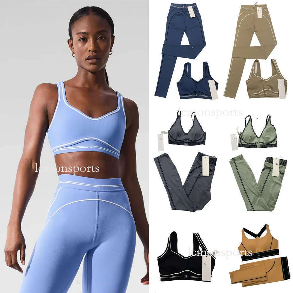 alo YOGA ALO SOFT ハートスロブレギンス+ブラ alo スポーツブラと