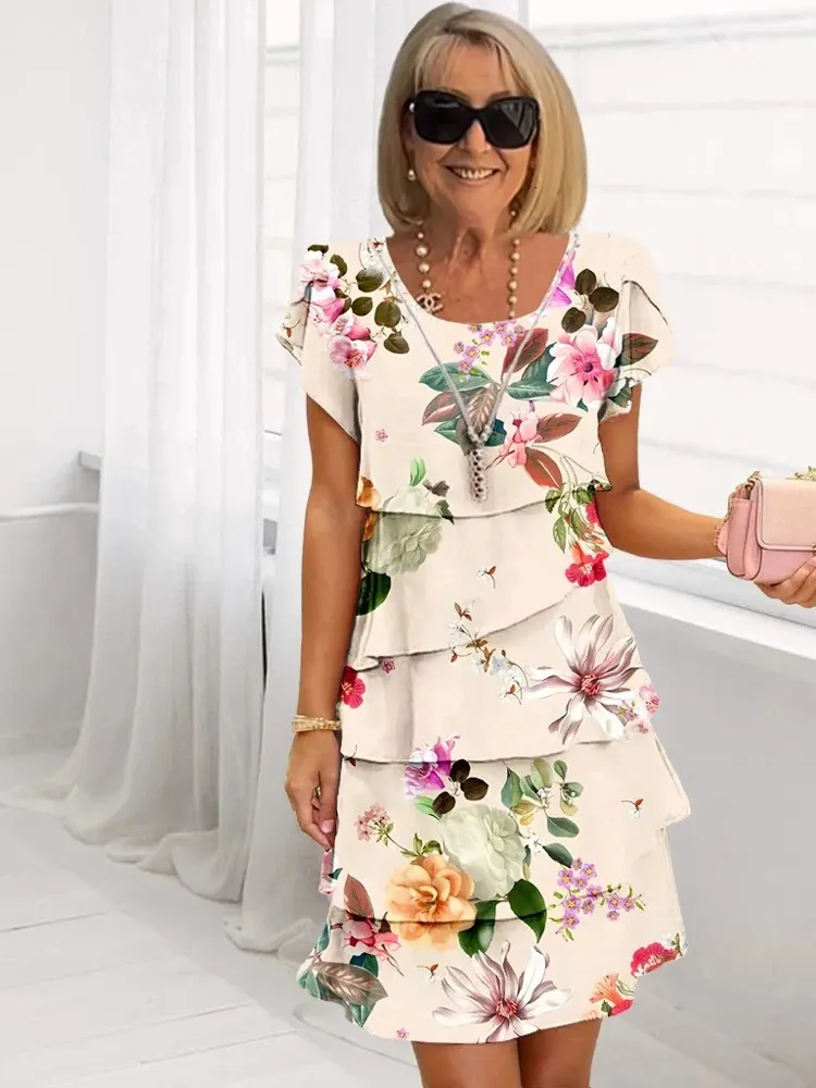 chic floral chiffon dress Watercolor Blush Bouquet Tie-Waist Chiffon Maxi Dress for Manor Picnic & Floral Exhibition pink S-M