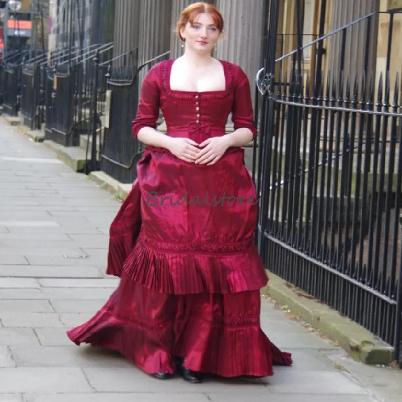 baroque prom dress Baroque Vintage Inspired Medieval Dress Party Costume Prom Dress Princess Shakespeare Flower / Floral Ball Gown Fancy Dress Women's Halloween Carnival Valentine's Day Party Evening Party Masquerade 2026