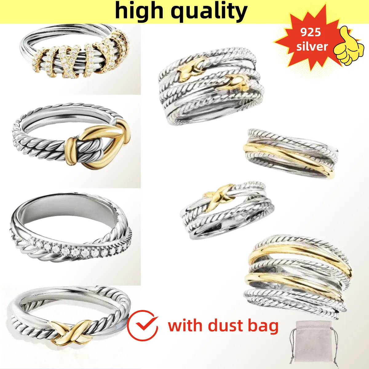 Vintage Designer Ring Men Plated Gold Rings Designer... From Lyjewelry ...
