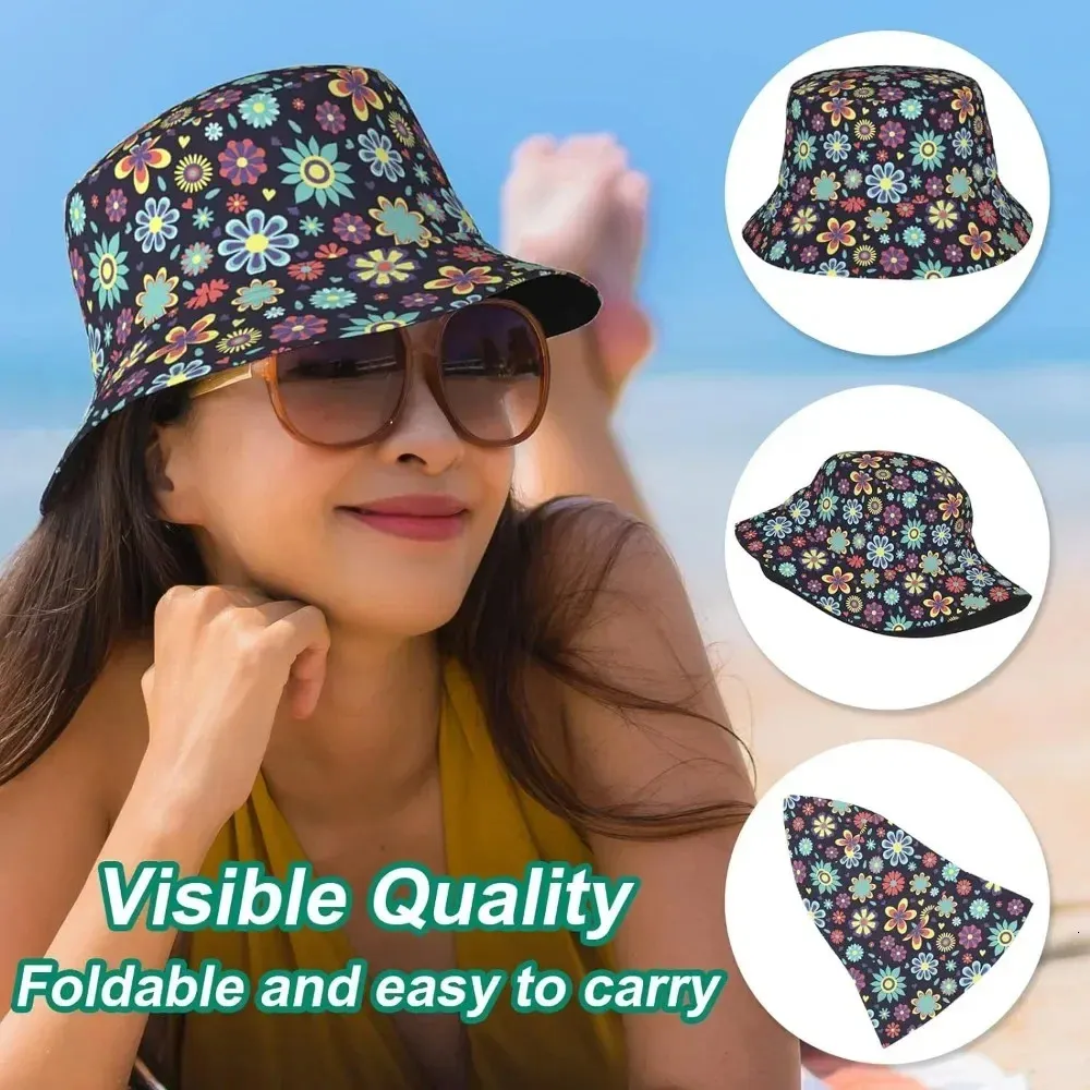 Small Flowers Fisherman Cap Unisex Summer Bucket Hat With  display picture 2